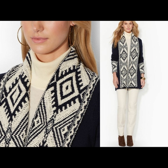 Lauren Ralph Lauren Sweaters - 🤍 Lauren Ralph Lauren Geometric Aztec Front Cardigan